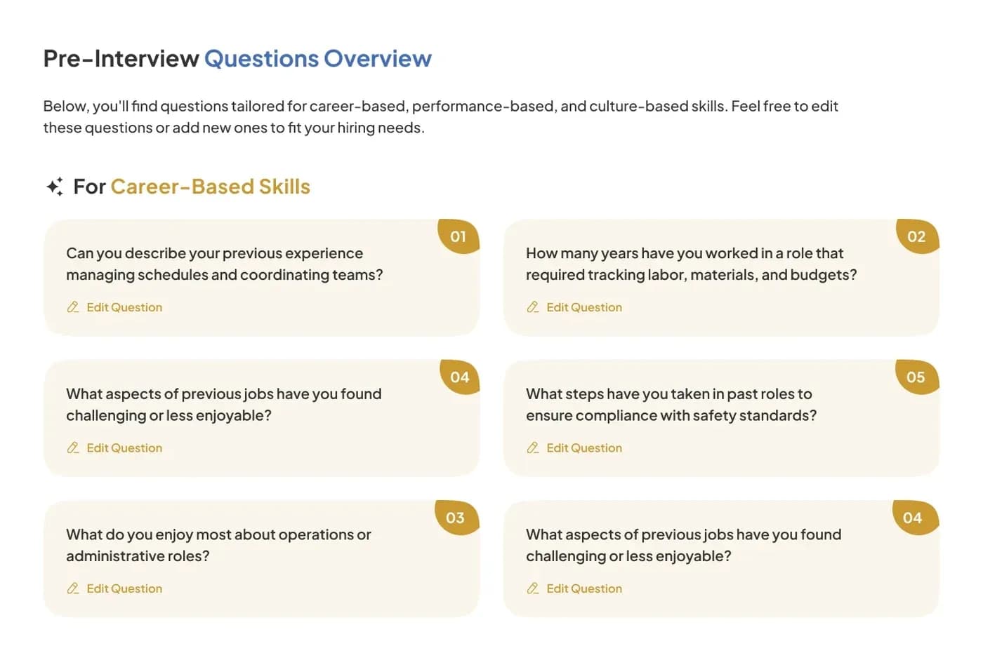 Structured Interview Builder